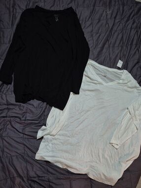 Penningtons Black and White Long-Sleeve Tees - 2-Pack